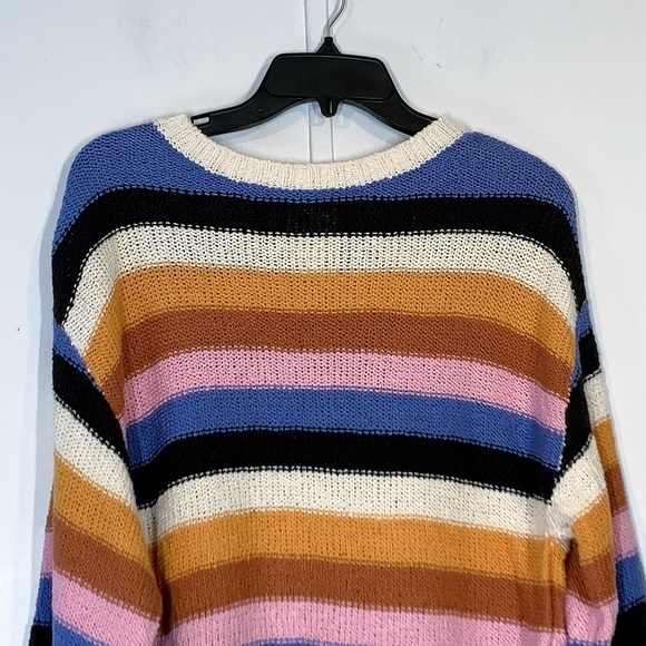 Billabong Seeing Double Crop Crewneck Pullover Sweater in Toffee - Picture 5 of 14